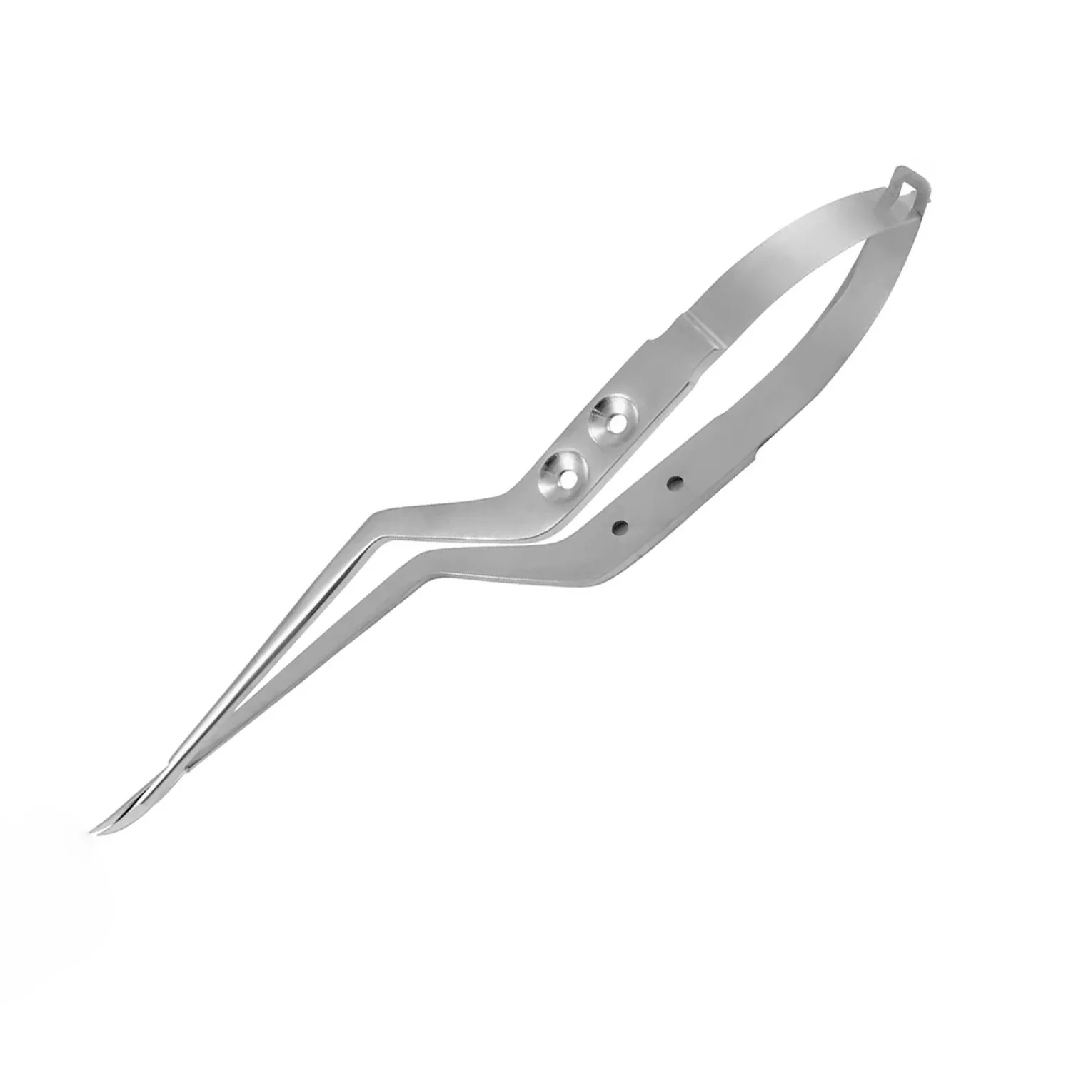 High Quality YASARGIL Micro Scissors for Clinical Use Stainless Steel with Angled Blades Curved Tip Bayonet Forceps