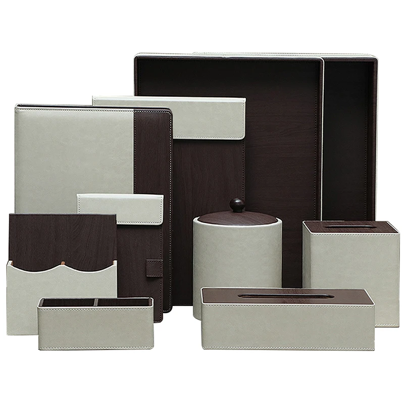 Customize Design High Quality Pu Leather Hotel Guest Room Accessories ...