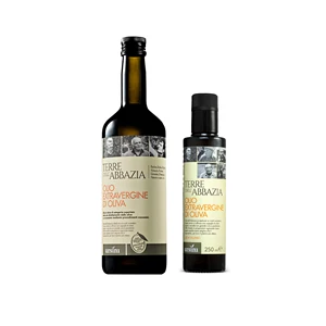 Ursini Couple Italian Extra Virgin Olive Oils 250 ml and 750 ml Bottles for Retail Terre Dell'Abbazia Multicultivar
