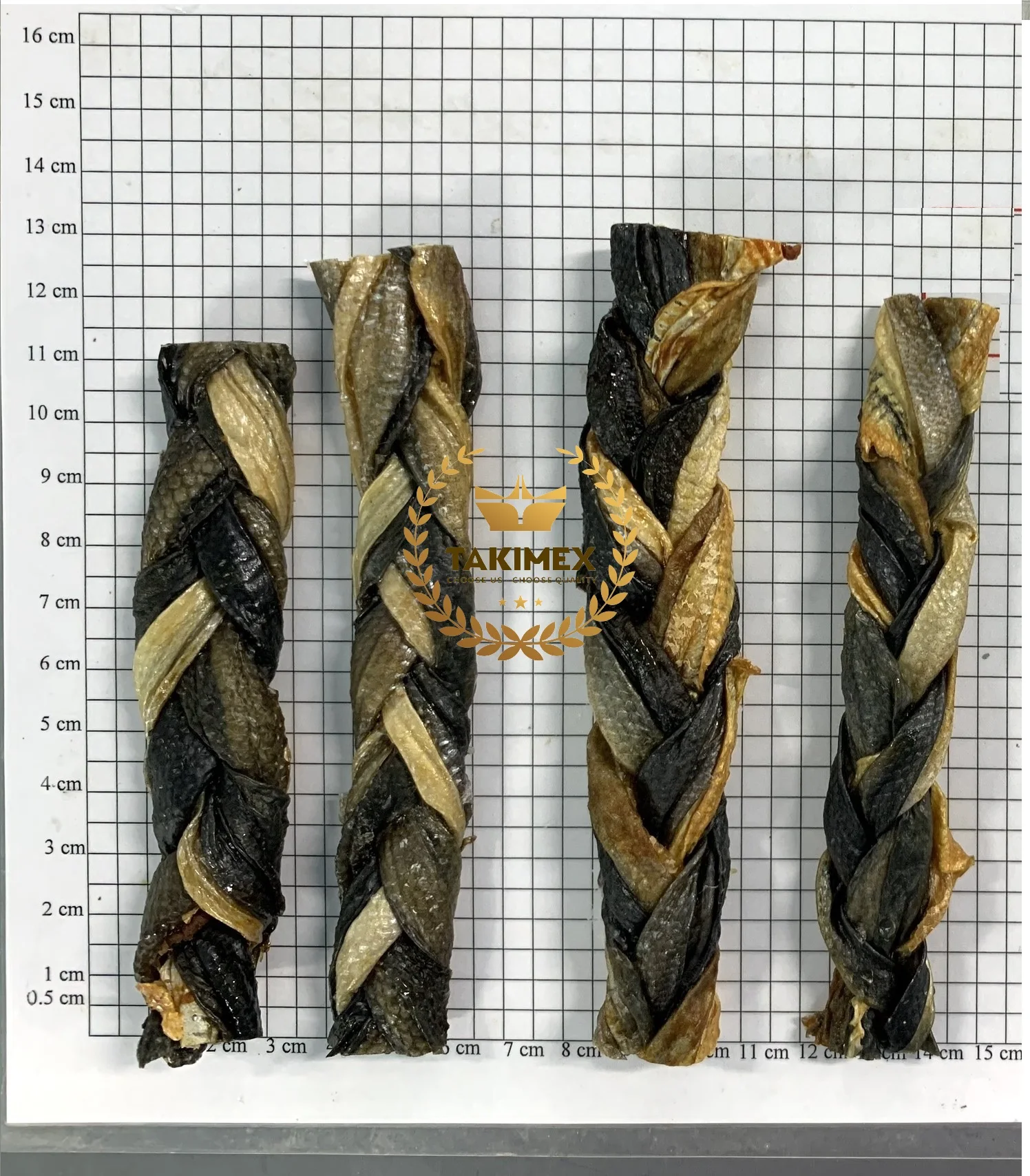 Premium Quality Ocean Chews Crispy Cod Fish Skins Beams Salmon Fish Skin Snack For Dog Chew