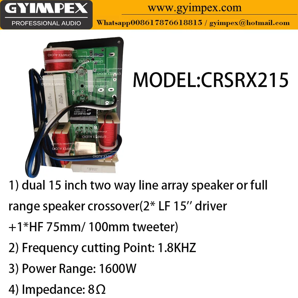Double 15 Inch 2 Way Audio Speaker Crossover Board - Passive