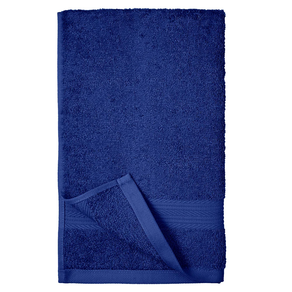 Hotel Towels Bath 100 Cotton Blue Dobby Border Wash Towel Custom Logo