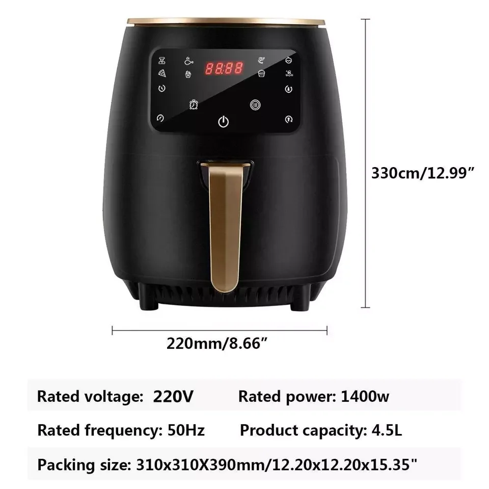 Top Quality Air Fryers Household Digital Display Air Fryers 8 Liter Oil