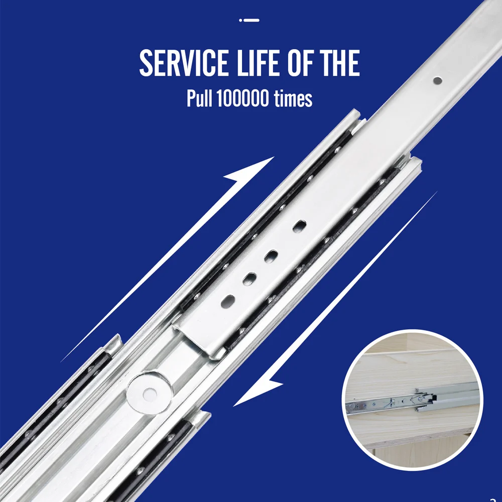 Fast Delivery Heavy Duty Drawer Slides 250kg 53mm Drawer Slide Rail