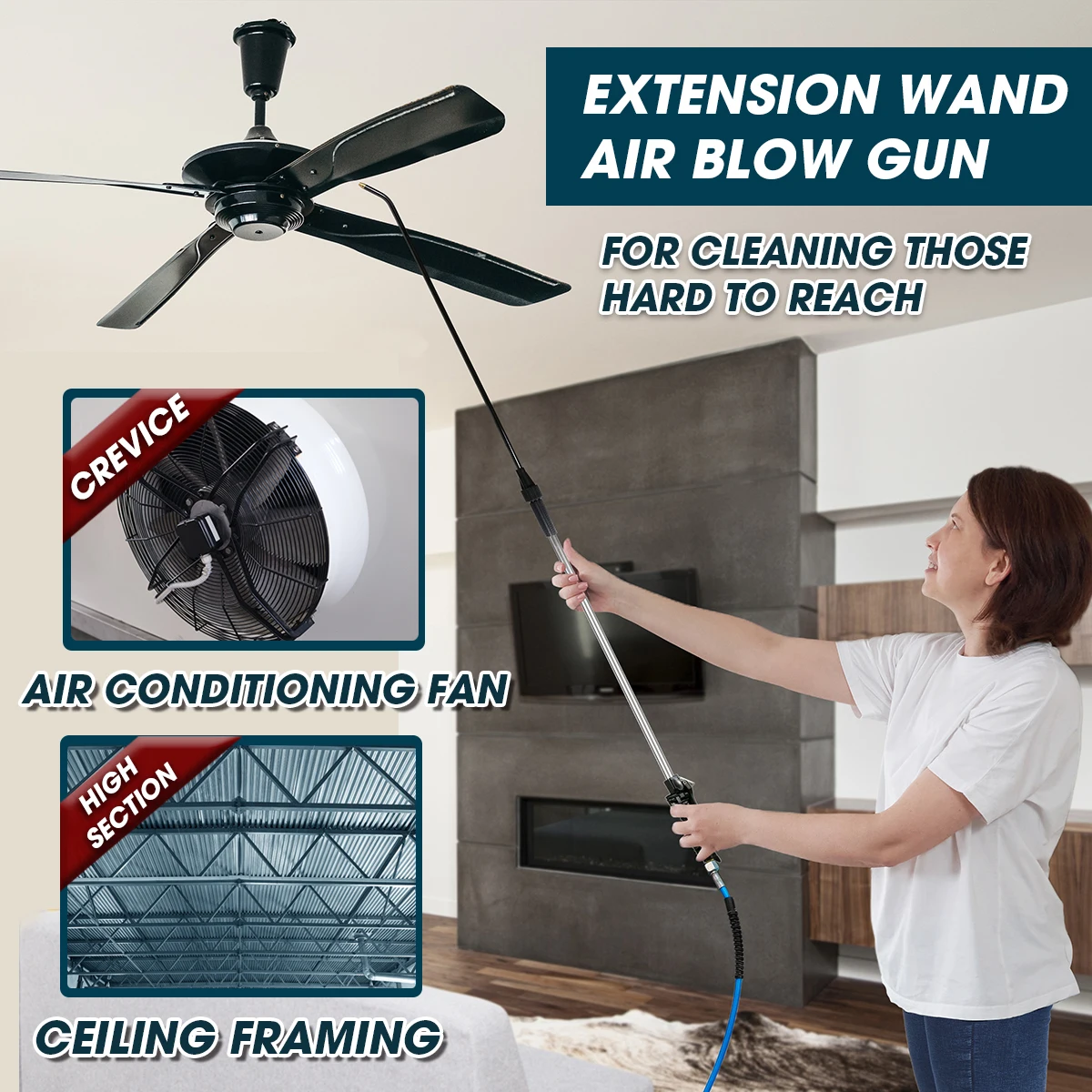 Air Power Pressure Nozzle Blow Gun Extension Duster Gun Air Pneumatic