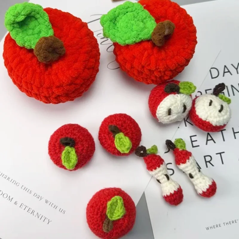 KIVA Brand New Handmade Knitted apple Keychain Pendant Crochet