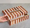 Natural Acacia Wood With White Resin Lines
