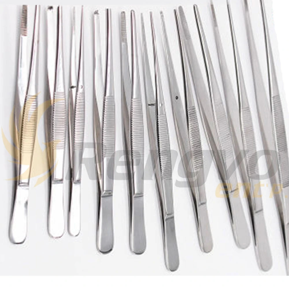Professional Dressing Tweezers 12" Tissue Thumb Forceps 3.5cm Serrated Tip Stainless Steel