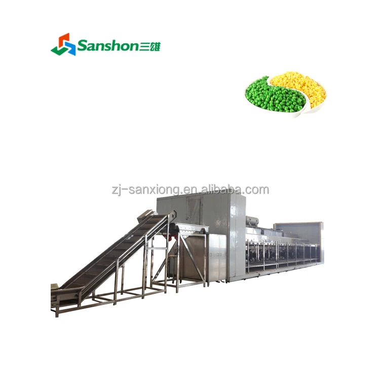 China Quick Fast Freeze Freezing Machine for Beans Peas