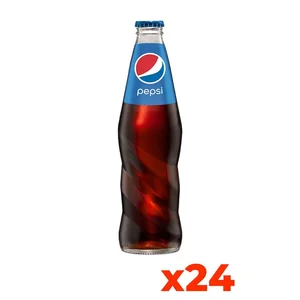 For Pepsi Cola Regular 330ml Glass Bottles Carbonated Soft Drink Case of 24 Bottles