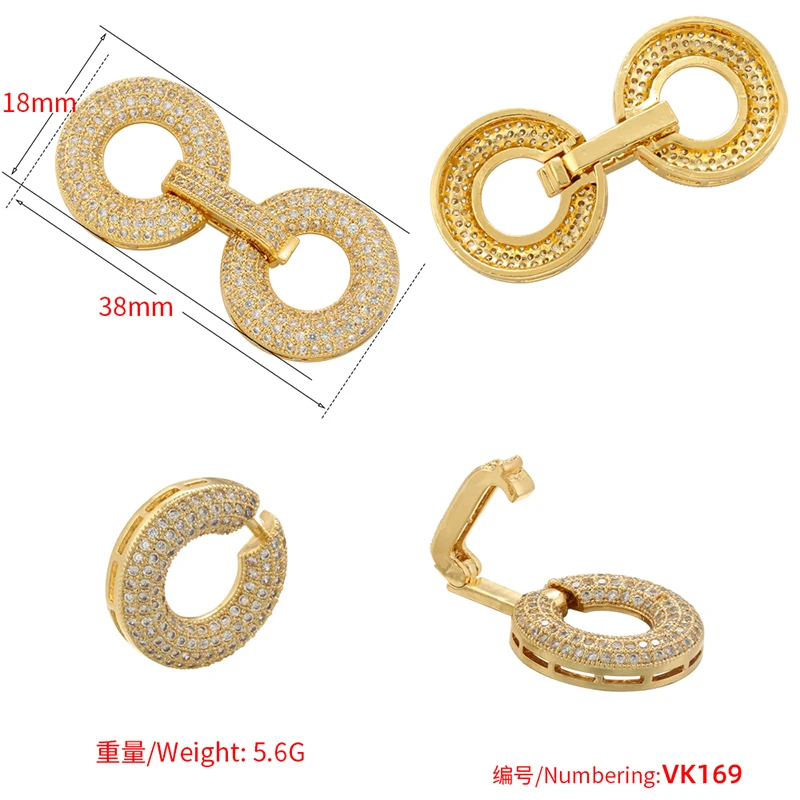 Clasps Lock Fasteners for Bracelets Zirconia Necklace Closures Pearl Clasps for Jewelry Making Accessories Cubic Parts