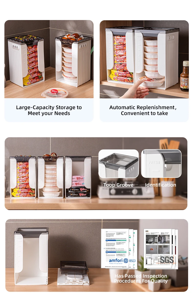 product wanuo kitchen instant noodles organizers kitchen food storage  container instant noodles storage rack-3