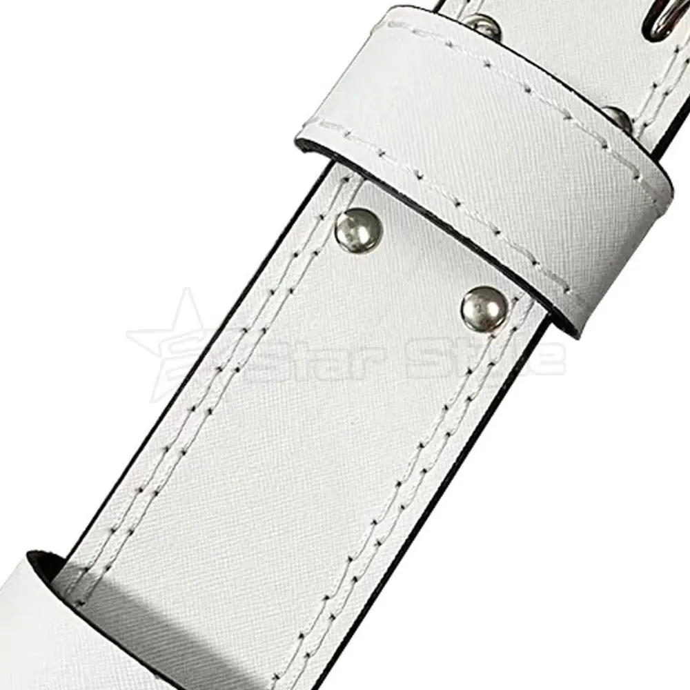 Fitness Body Building Weight Lifting Belt Cowhide Leather Gym Waist