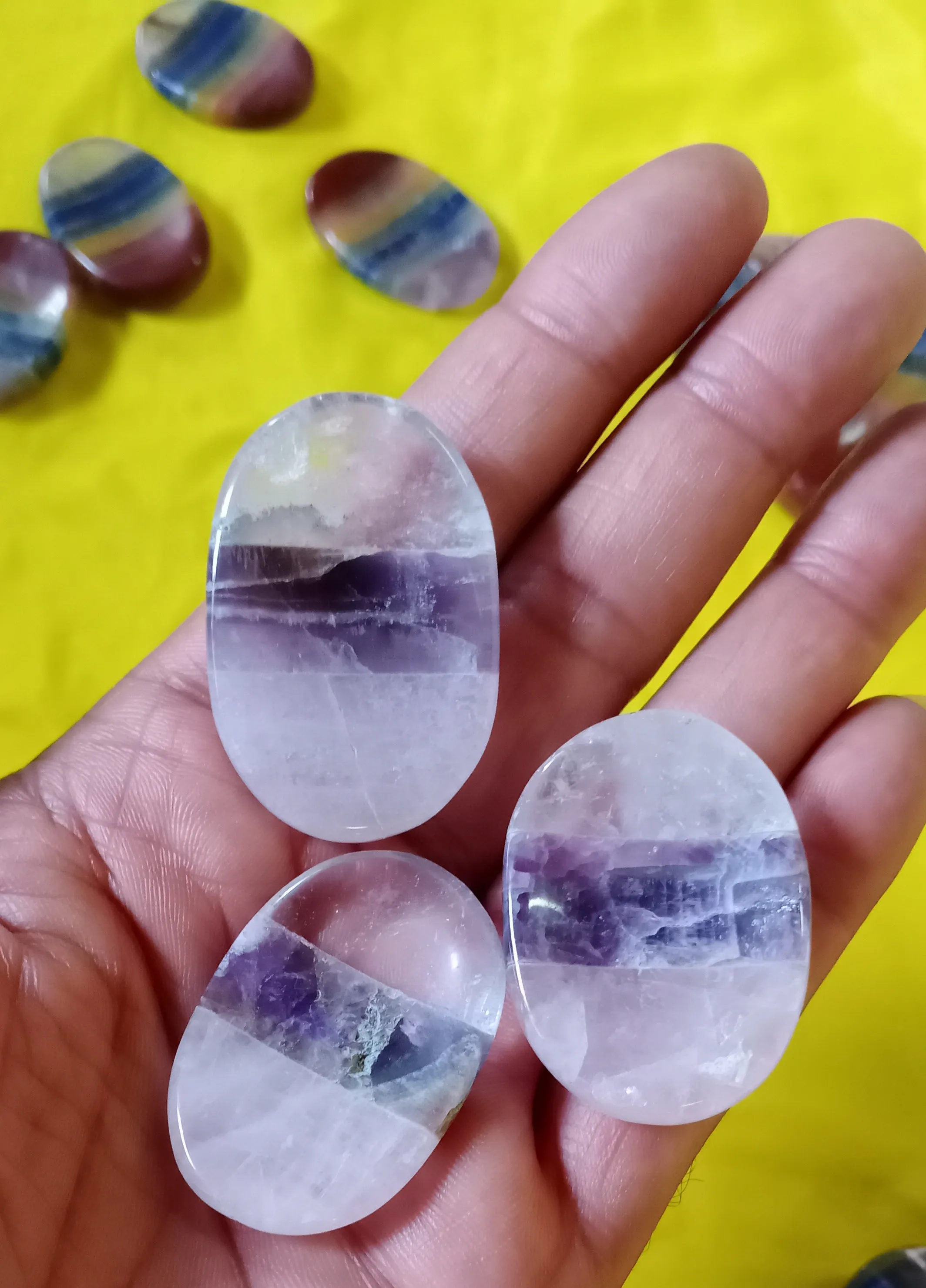 Premium Quality Engraved Ovals Worry Stone Crystal Natural Healing