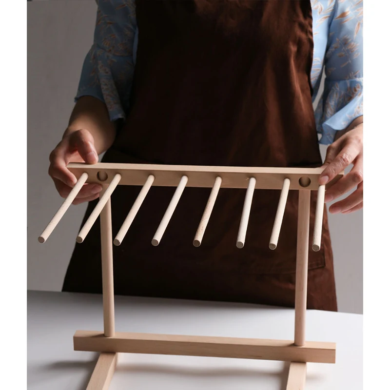 Eppicotispai Pasta Drying Rack — Natural Beechwood, Collapsible