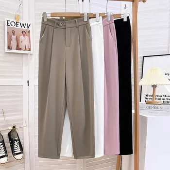 22720# New Korean Style Office Fashion Formal Trousers Women High Waist ...