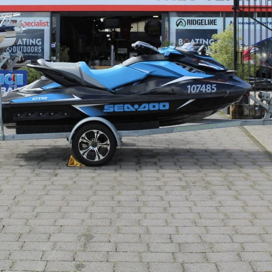 SBU PWC Jet Ski Cover For Sea-Doo GTX Wake (up To 2013) – Black/Gray 600D Marine Polyester – Semi-Custom Fit