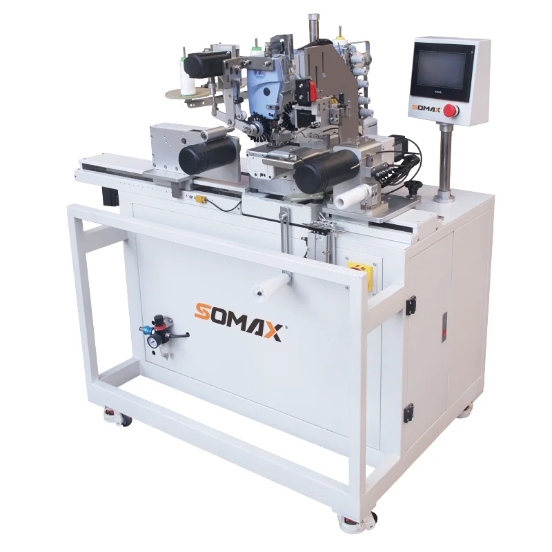Easy Operation SOMAX SM-09 Automatic Waistband Interlock Sewing Machine Casualwear Pants Shorts Elastic Waistbanding Machine