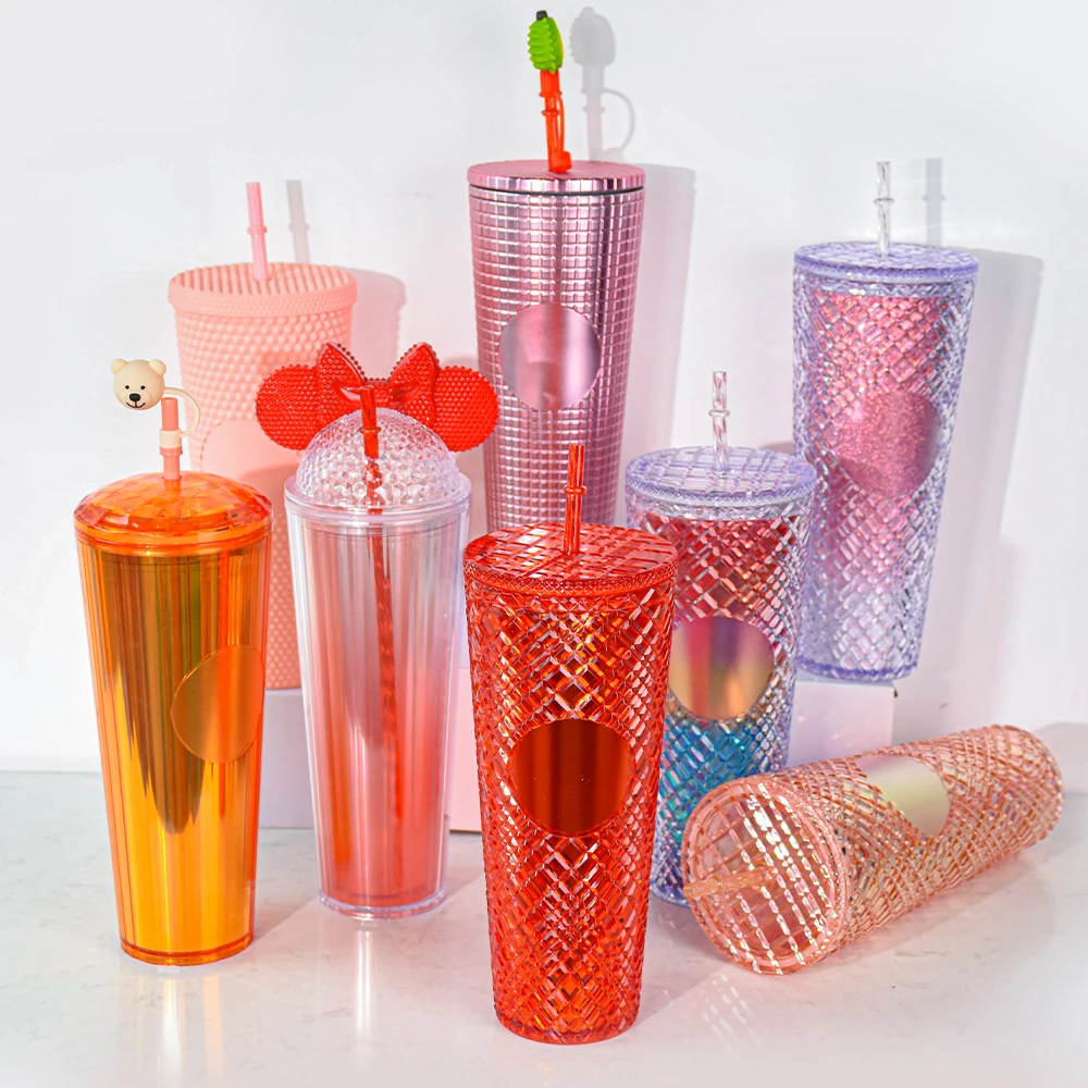 2023 Custom BPA-Free Silkscreen Logo Color Changing Plastic Mug Hot or Cold  Coffee Tumbler with Lid and Straw Boil Water Safe