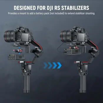 NEEWER Mini V Mount Battery Plate With NATO Rail for Adjustable Gimbal Balance Compatible With DJI RS3 Pro RS2 RSC2, Quick detail image