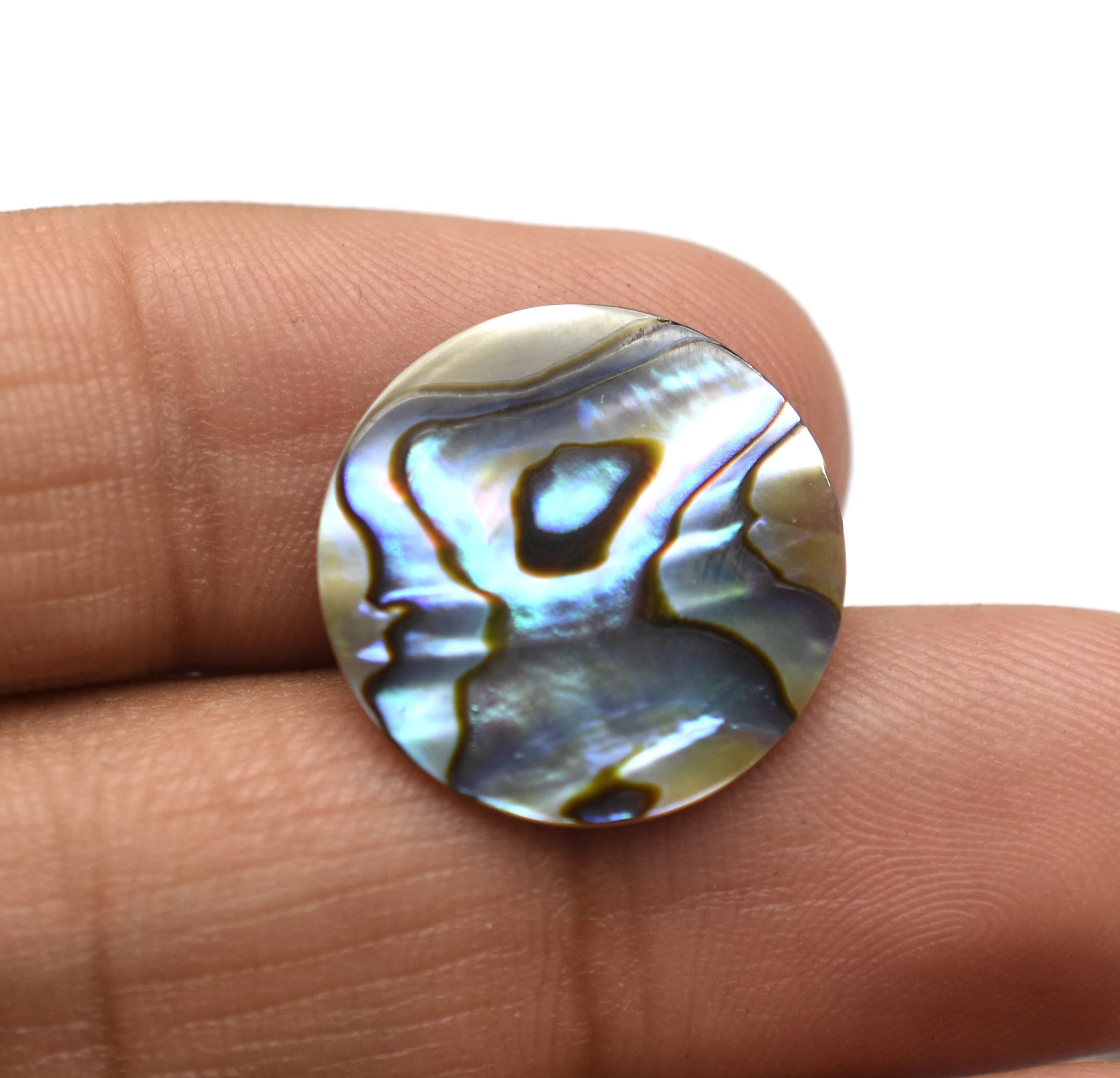 Natural Abalone Shell Flat Discs for DIY Jewelry Round & Square Crystal Crafts for Pear Gemstone Shape