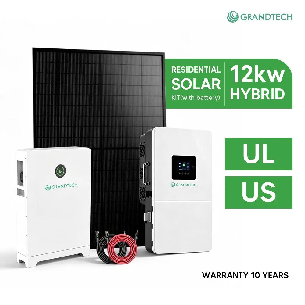 System Haul Cynlluniadol Cyfan yn Un 5kW 8kW 10kW 12kW 20kW Adnewyddwr Haul Cynlluniadol â Chesail Lithiwm a Phaneli Haul ar gyfer Defnydd Cartref