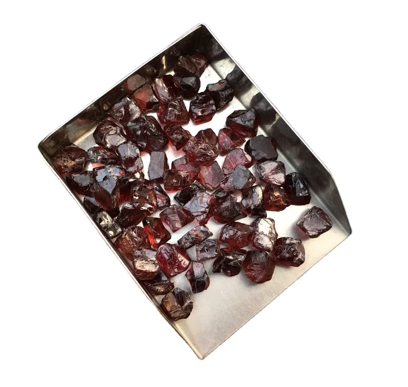 25 Pieces Rough Natural Garnet Untreated Top Quality Loose Rough Making ...