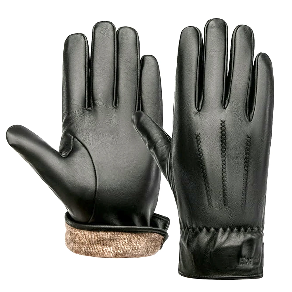 Мужские кожаные водонепроницаемые перчатки