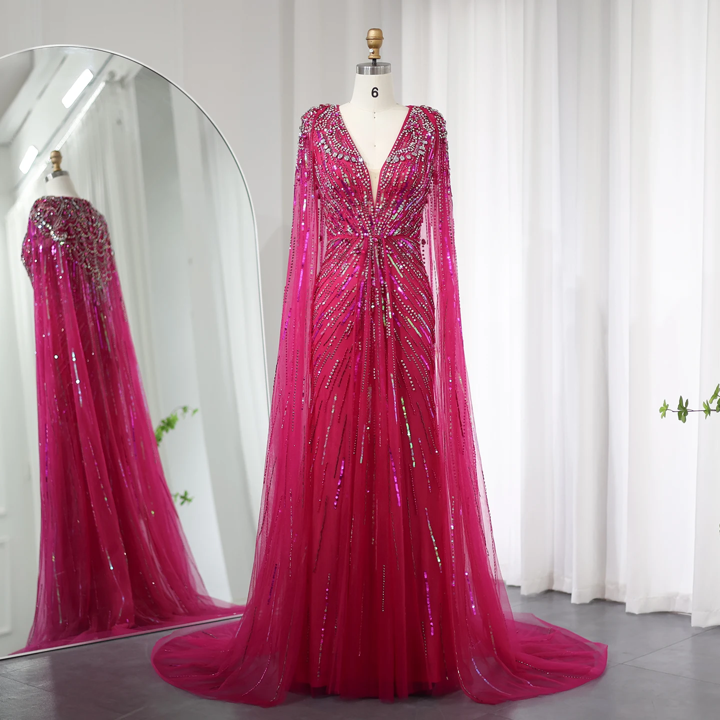 Jancember Sz399 Luxury Crystal Party Prom Dress Dubai Mermaid Evening ...