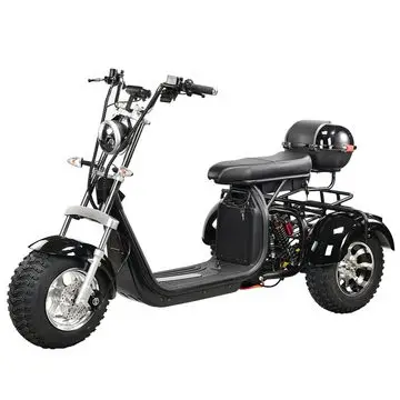 DOTMALL EHoodax 05WQ Electric Tricycles 18 Inch Fat Electric Scooter 2000W Motor 150KG Max Load 20000mAh Battery Black