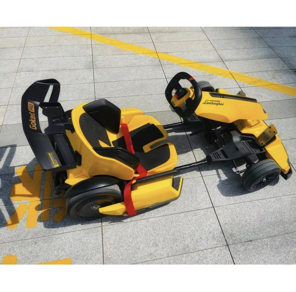 Lamborghini 4800W Sarı Elektrikli Go-Kart - Hızlı ve Eğlenceli Sürüş