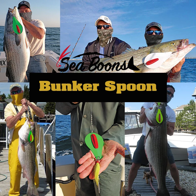 Wholesale Oem 203mm 425g Trolling Spoon Stainless Steel Sequin Metal Spinner Baits Bunker Spoons