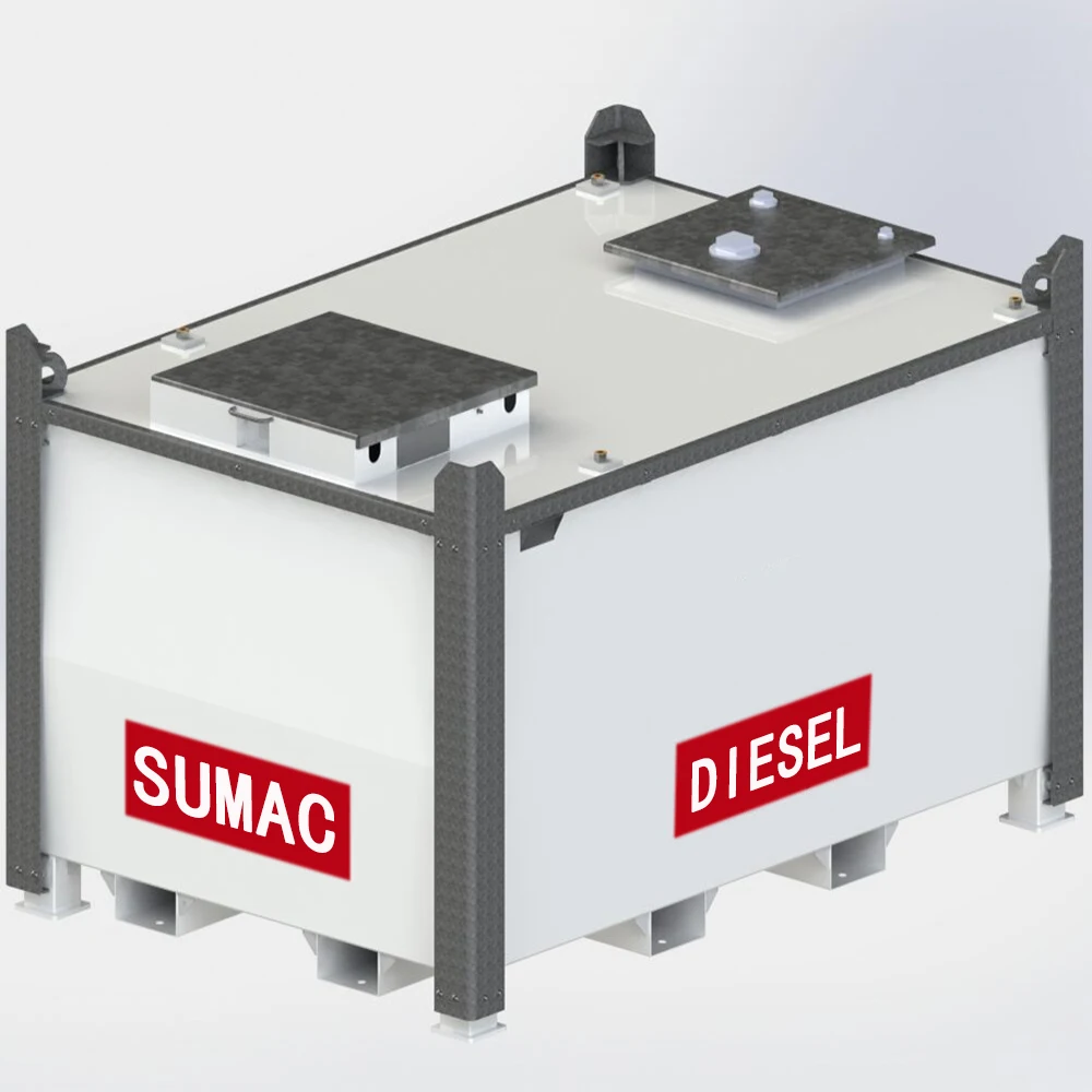 SUMAC 2025 hot sale high quality carbon steel double wall Farm Skid Fuel Tanks