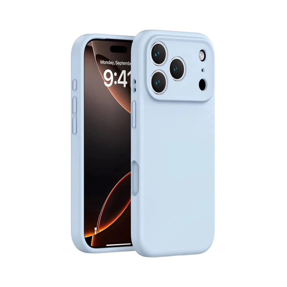 Liquid Silicone Phone Case For Iphone 17 16 15 14 13 Pro Max With Plush Fiber High-Quality Matte Skin Feel Case Laudtec