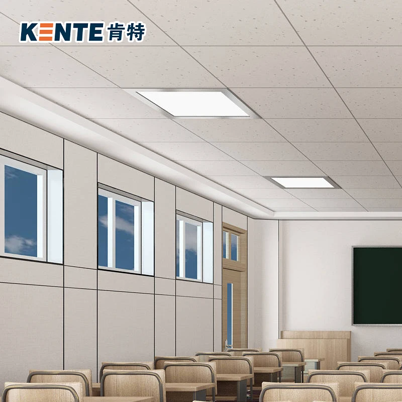 Kente Moderne Quadratische Deckenplatten Starke Und Feuerfeste Mineralwollplatten Feuchtigkeitsbeständig Und Lasttragend Für Büro-werkstatt-dach