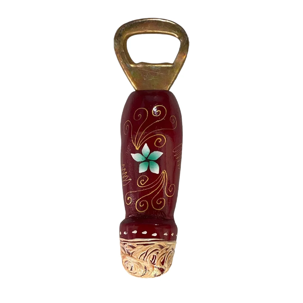 18 MATURE Penis Bottle Opener / Floral Wooden Penis / Hand Painted Penis /  Wood Carving 