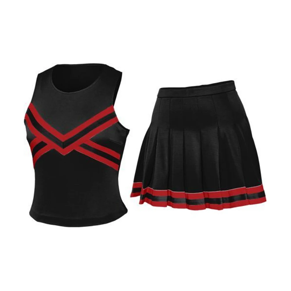 Customized Sleeveless Cheerleader Uniform Women Cheerleading Uniform