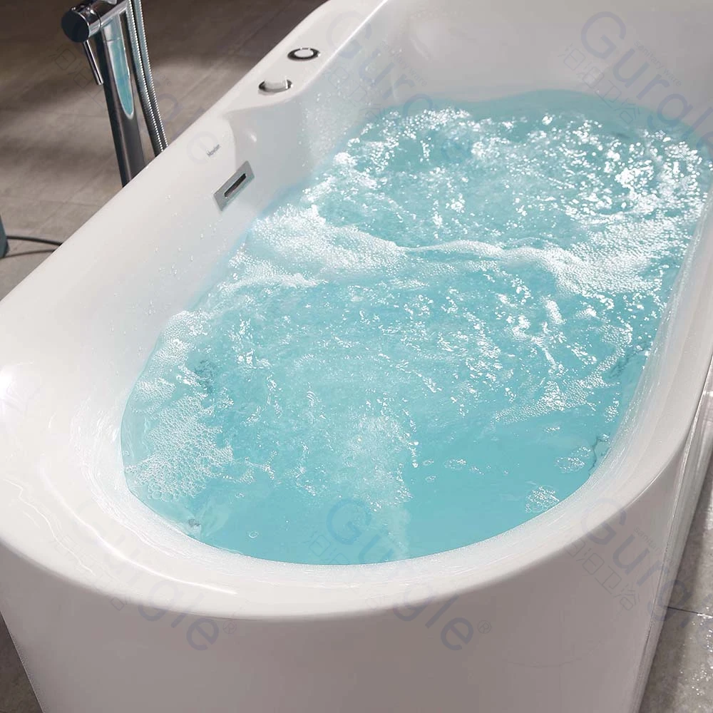 New Design Indoor Spa Tub 1 Person 12 Water Jet Tub Acrylic Whirlpool Massage Freestanding Bathtub