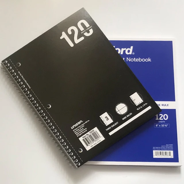 120 Sheet Spiral Notebook 10.5 X 8 Inch 3 Subject Wirebound Notebook Customized Designed Office