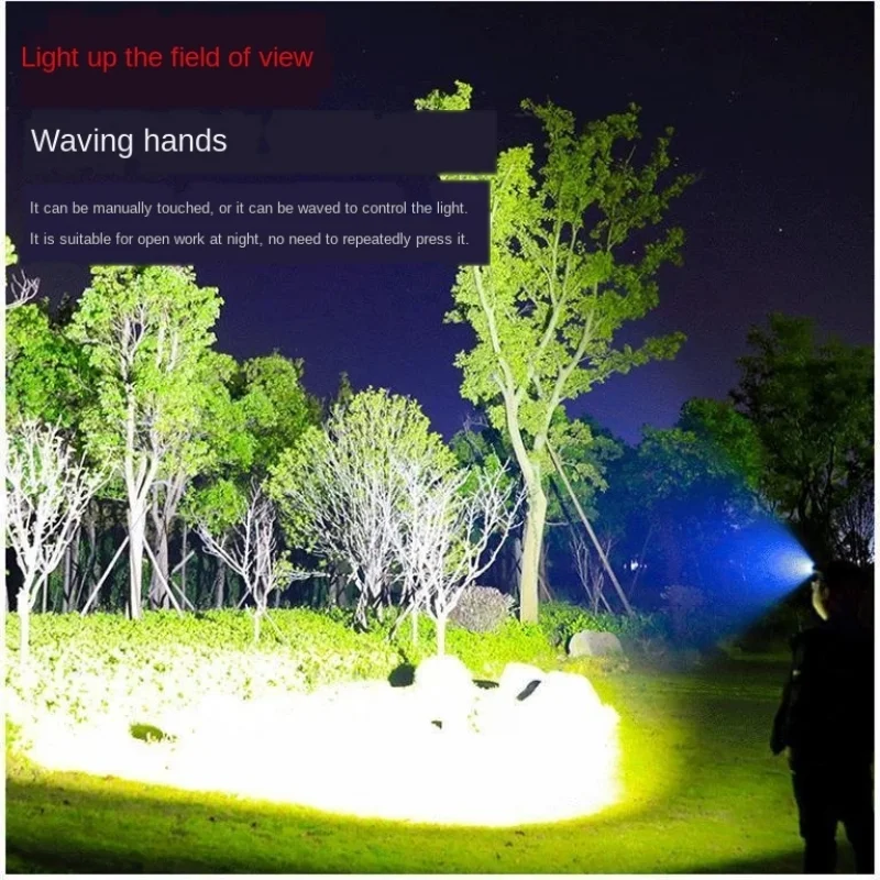 Powerful USB Zoom Headlight Motion Sensor Led Rechargeable Camping Waterproof T6 Induction LED Headlamp