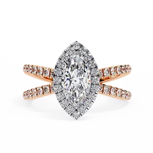0.85 Carat Lab-Grown Marquise Cut Diamond Ring Trending Classic 14K Yellow Gold Engagement & Wedding Jewelry for Parties