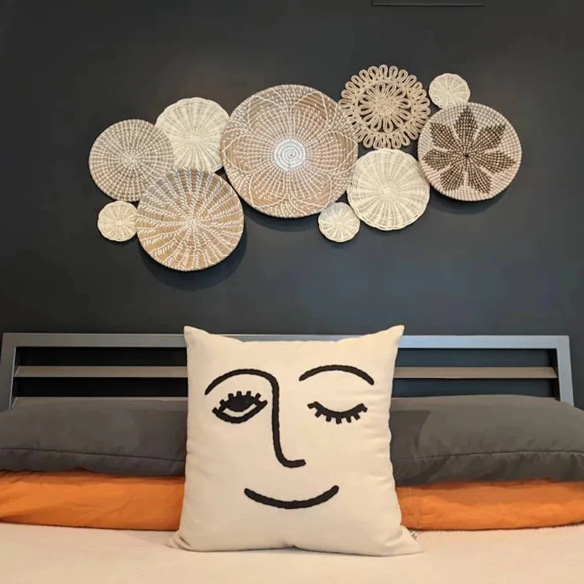 New Design Sea Sedge Basket Woven Basket Wall Decoration Interior Wall Decoration Made In