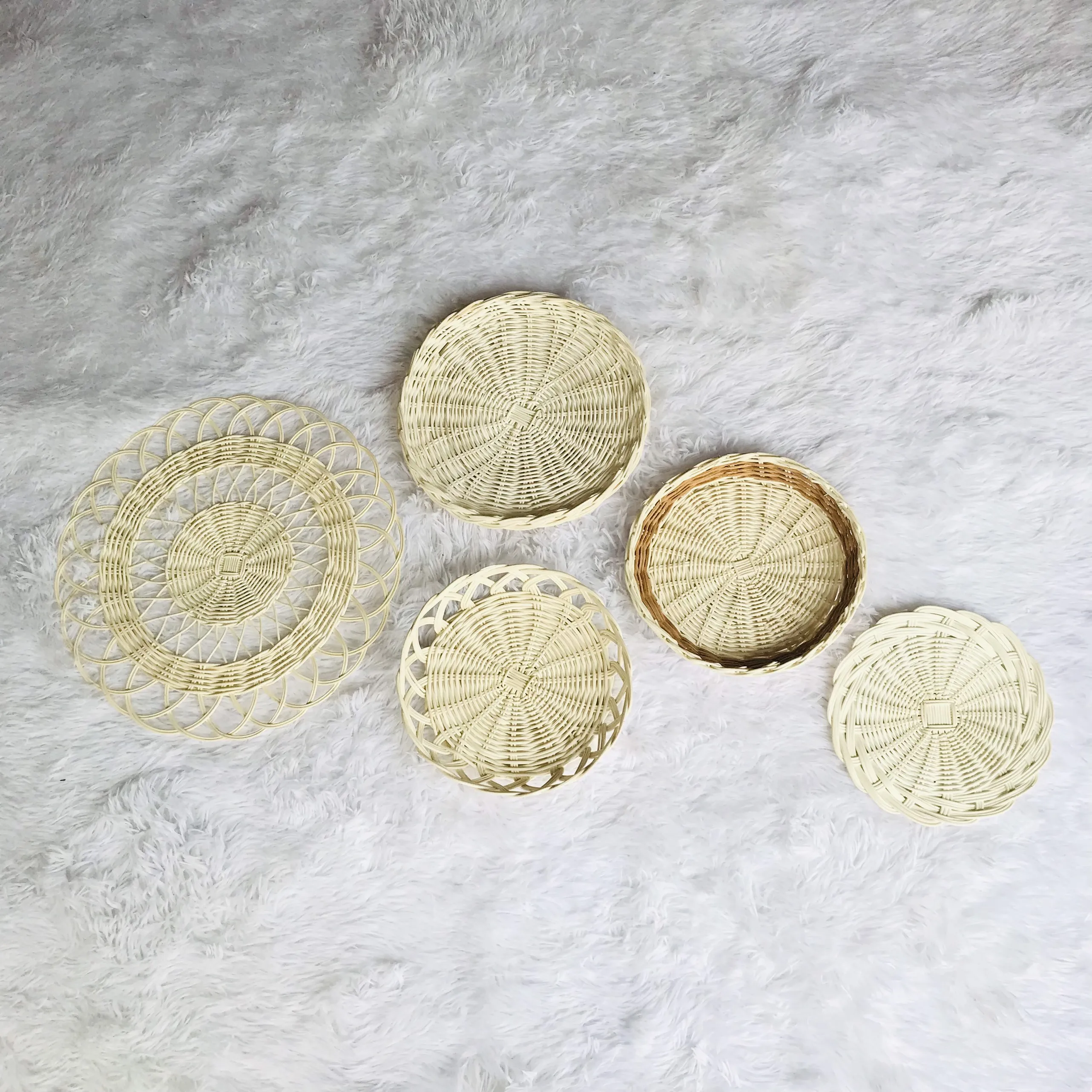 Diy Vintage Wicker Wall Decoration Basket/kids Room Decoration Kid Bed