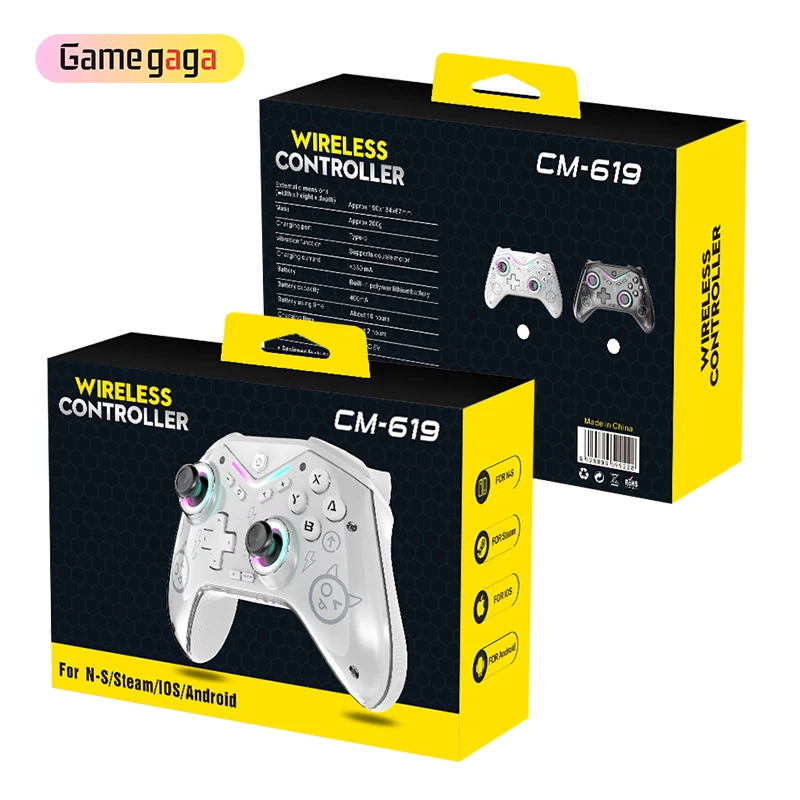 CM-619 Gaming Controller - Wireless BT Joystick for Switch