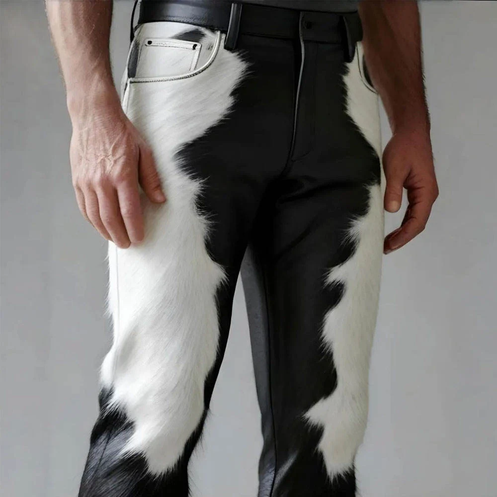 Wholesale Men's Pants Cowhide Leather Outdoor Wear Breathable Lightweight Stylish Training Outfit Made Winter Sportswear