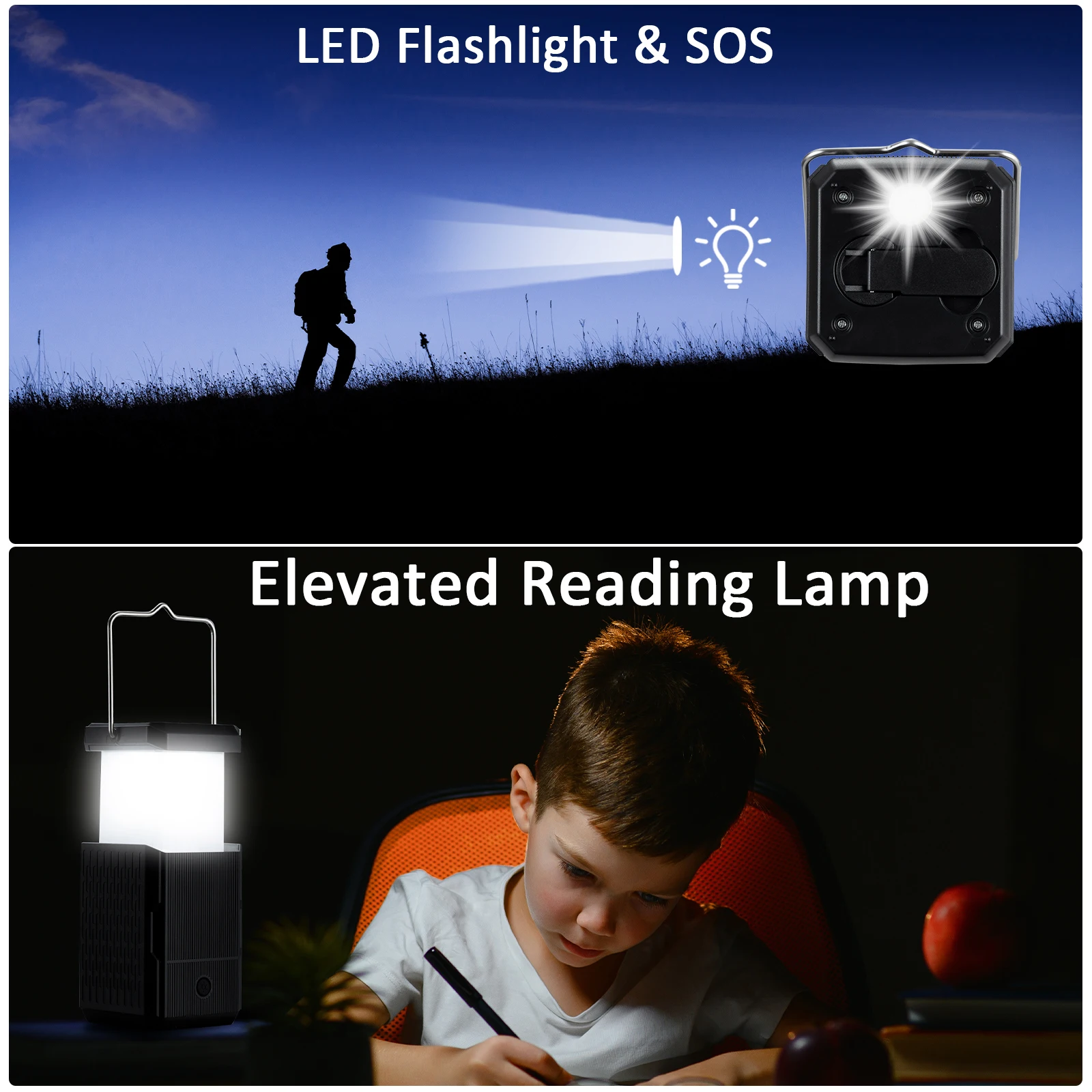 Emergency LED Camping Lantern 2000mah Collapsible Product for Outdoor Camping