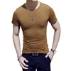 Short sleeve round neck coffee