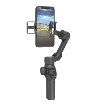 Professional Gimbal Stabilizer Tracking Extension Rod Gimbal for iPhone Android Phone Replaceable Battery Black Hot Sale