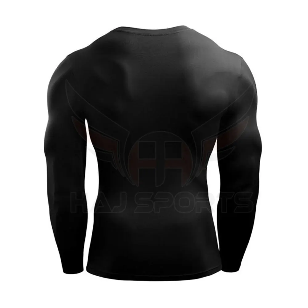 Solid Color Youth Long Sleeve Compression Shirts Plain Customized Gym
