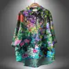 camicia colorata con motivi floreali